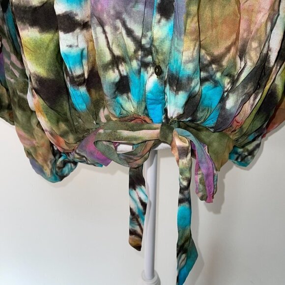 Tolani Collection Womens Tie Dye Print Top Multicolor Relaxed Fit Modal Size XXS - Picture 10 of 15